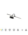 PARACURU * APLIQUE LED 12W 3000K NEGRO